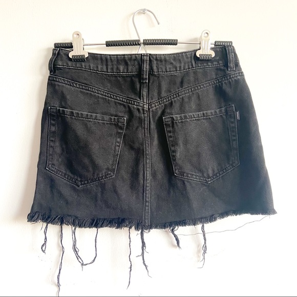 GARAGE DISTRESSED DENIM SKIRT - Picture 2 of 2